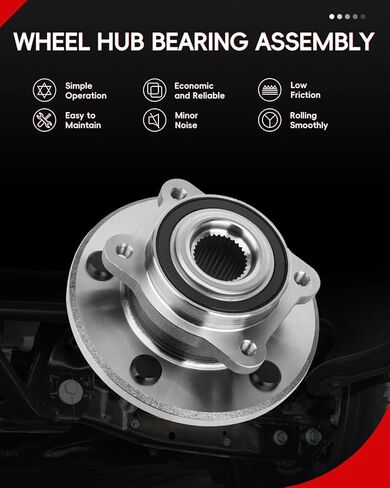 TOVASTY 2PCS 513286 Front Wheel Hub Bearing Assembly Compatible with Dodge Journey 2009-2020, 5 Lugs w/ABS in Saudi Arabia
