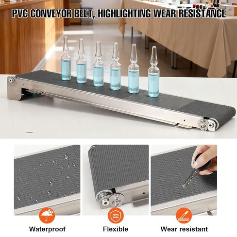 QAVODB الفولاذ المقاوم للصدأ ناقل صغير آلة بيع المسار مسار البضائع حزام ناقل أوتوماتيكي 460 مللي متر x 85 مللي متر 50 مللي متر/ثانية تحميل 3.5-5 كجم in Kuwait