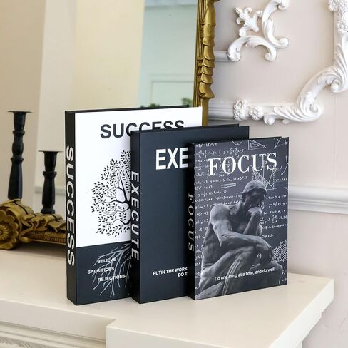 مجموعة من 3 صناديق تزيين، كتب تزيين طاولة القهوة، كتب وهمية لمصممي الأزياء الحديثة لديكور المنزل الجمالي، صندوق تخزين صناعي لتزيين رف الكتب، كتاب صناعي للديكور in Kuwait