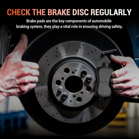 Front Brakes Kit, Ceramic Brake Pads and Drilled and Slotted Brake Rotors, Compatible With 2015 2016 2017 2018 2019 2020 2021 Kia Sedona in Kuwait