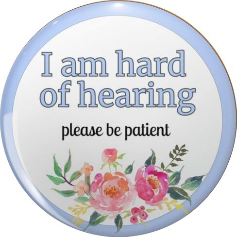 flower hard of hearing awareness Metal Lapel Hat Pin Te Tack Pinback 0.75" in Saudi Arabia