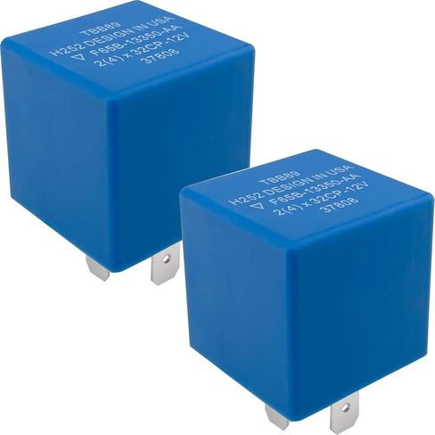 F65B-13350-AA (2-Pack) 12V 5-Pin EP27 Electronic Turn Signal Flasher Relay Compatible with Ford F250 Mustang Ranger Explorer Dodge Jeep Fixes Hyper Flash & Clicking in Saudi Arabia