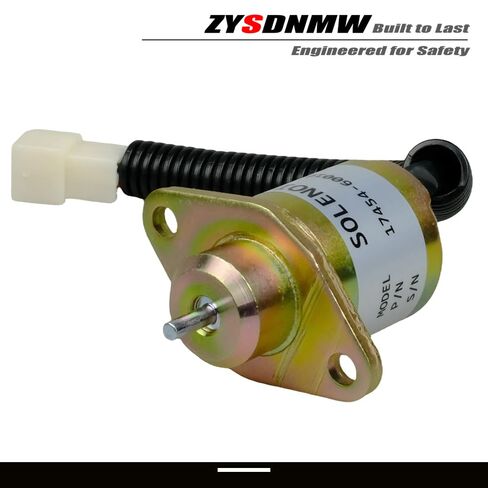 17454-60010 12 فولت إيقاف تشغيل الوقود الملف اللولبي مناسب لمحركات Kubota D905 D1005 D1105 V1205 V1305 V1505T استبدال 16616-60010، 17594-60014، SA-4569T، 1503ES-12A5UC5S، 16616-60013، 16616-60015 in Kuwait