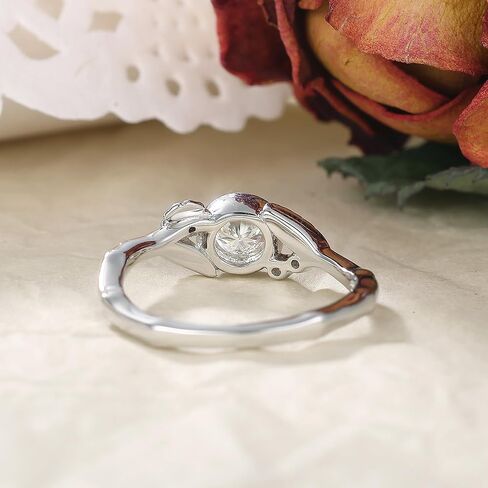 Bridal Moissanite Wedding Ring for Women 925 Sterling Silver Plated Platinum Engagement Promise Ring for Her Size 4-9 in Saudi Arabia