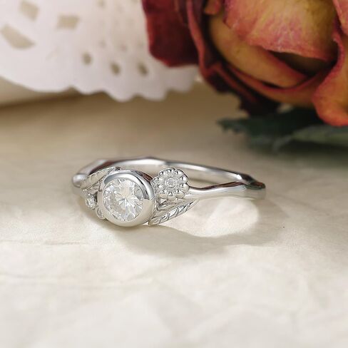 Bridal Moissanite Wedding Ring for Women 925 Sterling Silver Plated Platinum Engagement Promise Ring for Her Size 4-9 in Saudi Arabia