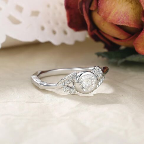 Bridal Moissanite Wedding Ring for Women 925 Sterling Silver Plated Platinum Engagement Promise Ring for Her Size 4-9 in Saudi Arabia