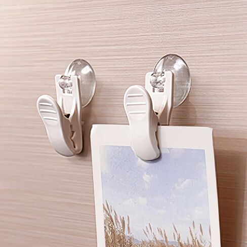 (8 Pack) Suction Cup Hook Clips - Multi-Purpose Non-Trace Wall-Sticking Clips for Towel, Glove Storage & Multi-Function Wall-Mounted in Saudi Arabia