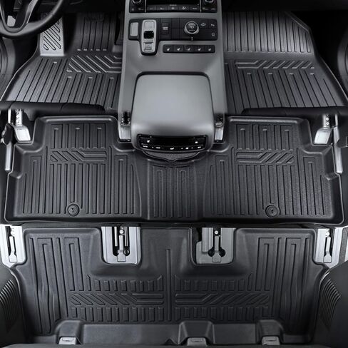 GALVAGNIATE Floor Mats for 2020-2024 2025 Hyundai Palisade 7-seat/8-seat Trunk Mat with Backrest Mat, All Weather TPE Cargo Liner Lower Cargo Mat for Palisade Accessories in Kuwait