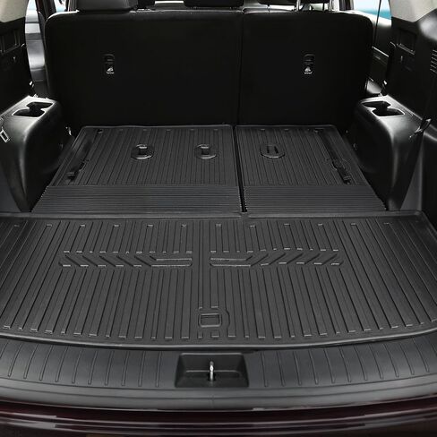 GALVAGNIATE Floor Mats for 2020-2024 2025 Hyundai Palisade 7-seat/8-seat Trunk Mat with Backrest Mat, All Weather TPE Cargo Liner Lower Cargo Mat for Palisade Accessories in Kuwait