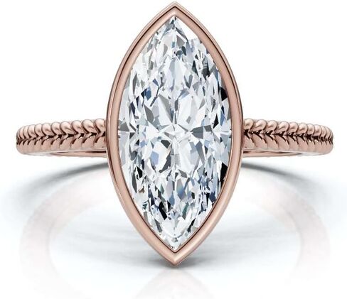 1-5 CT Engagement Ring Colorless VVS 925 Sterling Silver & 10K 14K 18K Solid Gold Bezel Set Moissanite Engagement Ring Christmas Gift For Women in Kuwait