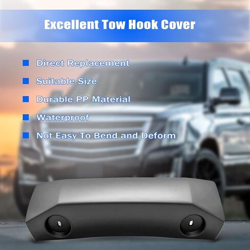 PartsFlow Trailer Hitch Cover GM1180178, Tow Hook Cover for Escalade/Escalade ESV 2015 2016 2017 2018 2019 2020 Replace# 23431237 in Saudi Arabia