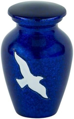 Aluminum Pink Floral Keepsake Cremation Urn, 3 Inches High in Saudi Arabia