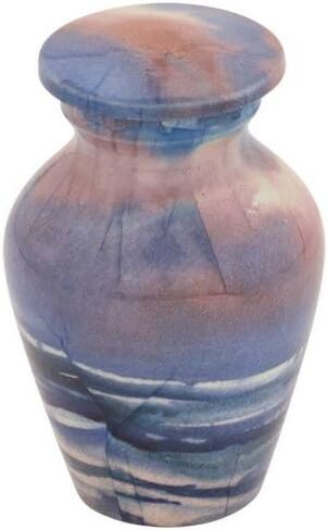 Aluminum Pink Floral Keepsake Cremation Urn, 3 Inches High in Saudi Arabia