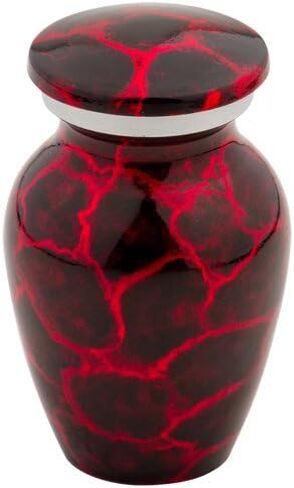 Aluminum Pink Floral Keepsake Cremation Urn, 3 Inches High in Saudi Arabia