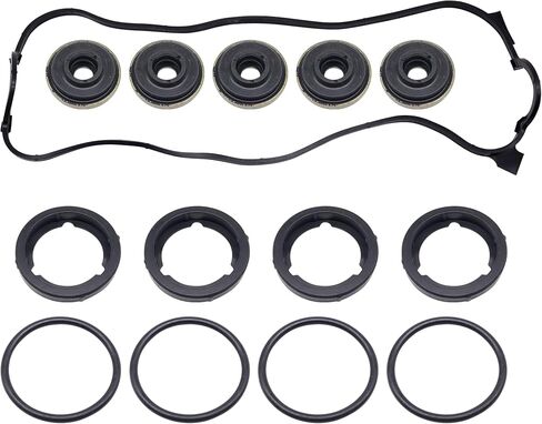 HiSport Engine Valve Cover Gasket Set - Compatible with Honda 1990-1997 Accord 2.2L 1995-1997 Odyssey 2.2L 1992-1996 Prelude 2.2L Compatible with Isuzu 1996-1997 Oasis 2.2L- Replace VS50365R in Saudi Arabia