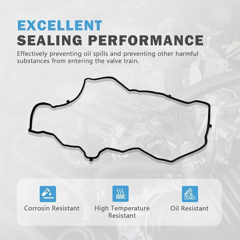 Engine Valve Cover Gasket Set Compatible with Honda Accord 2.4L K24 EX EX-L LX LX-S Coupe Sedan Sport Sedan 2-Door 4-Door 2013 2014 2015 2016 2017 Replace 12030-5A2-A01 VS50887 in Saudi Arabia