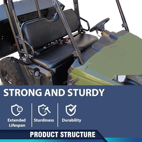 PIT66 Polaris Seat Compatible with Polaris Ranger 2X4 4X4 6X6 XP EFI LE CARB 500 700 2004-2009 2203133, 2682638-070, 2682638-455, 2683817-070, 2683932 Black in Saudi Arabia