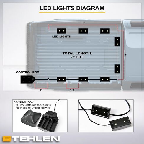 Stehlen 642167834007 متوافق مع 2016-2024 Titan/Titan XD 6.5 قدم (78 بوصة) سرير منخفض المظهر من الألومنيوم الصلب ثلاثي الطي غطاء تونيو (أسود غير لامع) مع مصابيح LED لسرير الشاحنة in Saudi Arabia