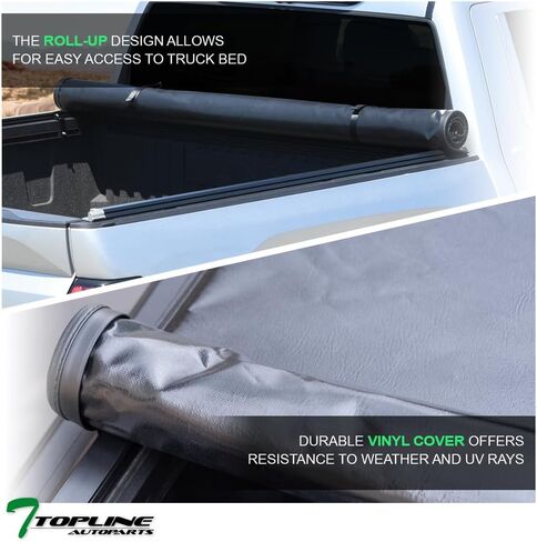 7422445917904 Compatible with 2000-2004 Dodge Dakota 5.5 Feet (66") Short Bed Lock & Roll Up Vinyl Truck Bed Tonneau Cover in Saudi Arabia