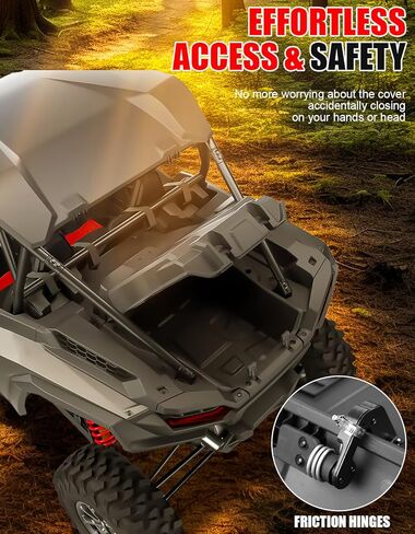 Tonneau Bed Cover for Polaris RZR XP 1000 - Waterproof Heavy Duty Rear Cargo Box Bed Cover for Polaris RZR XP/4 1000 Premium/Sport/Ultimate 2024 2025, Keep Clean Dry, Replace OEM #2884548 in Saudi Arabia
