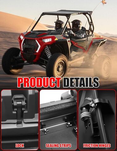 Tonneau Bed Cover for Polaris RZR XP 1000 - Waterproof Heavy Duty Rear Cargo Box Bed Cover for Polaris RZR XP/4 1000 Premium/Sport/Ultimate 2024 2025, Keep Clean Dry, Replace OEM #2884548 in Saudi Arabia