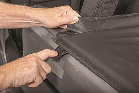 MasterTop Tonneau Cover, Black MasterTwill - Fits Jeep Wrangler JL 2-Door 2018-2021, Hard Top Models - Cargo Area Truck Bed Cover - Wind Breaker Blocks Backdrafts in Saudi Arabia