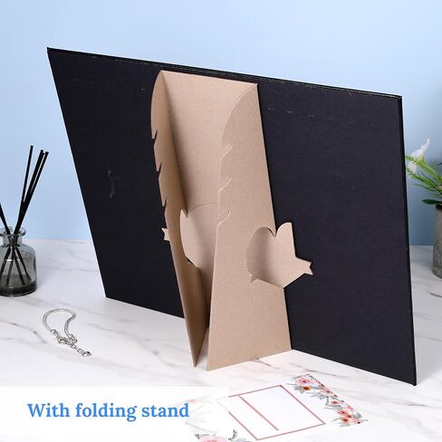 4 Pcs Black Jewelry Display Stands, Leather Necklace Organizer Boards with 17 Hooks for Selling, Shop Store Showcase, Chain Pendant Bracelet Storage in Saudi Arabia