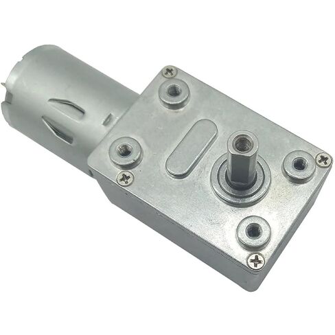 محرك تروس دودي JGY-370 DC، عمود 8 مم، عزم دوران عالي قفل ذاتي، سرعة قابلة للتعديل، 6 فولت 12 فولت 24 فولت، دوران عكسي، مغناطيس دائم (12 فولت 23 دورة في الدقيقة 8 كجم. سم الحزمة أ) in Saudi Arabia