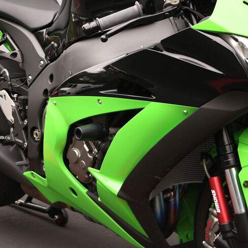 Shogun USA Made Kaw ZX10 ZX10R ZX10RR 2016 2017 2018 2019 2020 2021 2022 2023 2024 2025 2026 مجموعة منزلق سوداء كاملة بدون قطع تتضمن بدون قطع إطار منزلقات وبكرات ذراع متأرجحة وأطراف شريط - 755-4959 in Saudi Arabia