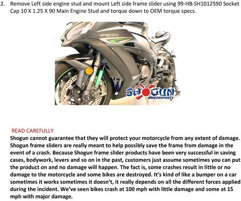 Shogun USA Made Kaw ZX10 ZX10R ZX10RR 2016 2017 2018 2019 2020 2021 2022 2023 2024 2025 2026 مجموعة منزلق سوداء كاملة بدون قطع تتضمن بدون قطع إطار منزلقات وبكرات ذراع متأرجحة وأطراف شريط - 755-4959 in Saudi Arabia