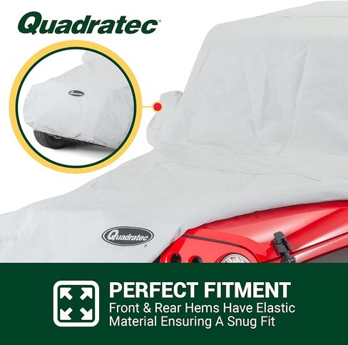 Quadratec Softbond 3-Layer Car Cover - Fits Jeep Wrangler JK & JL 2007-2023 - Jeep Cover Jeep Wrangler Cover Jeep Wrangler Rain Cover Jeep Wrangler Rain Cover - Includes Storage Bag - Quick-Dry Fabric in Saudi Arabia