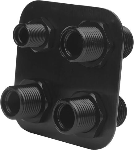 Universal AC Bulkhead Hose Fitting Replacement for Performance, Suitable for Classic, Hot Rod, Fit for Vehicles, 6061‑ Billet Aluminum Alloy (Black) in Saudi Arabia