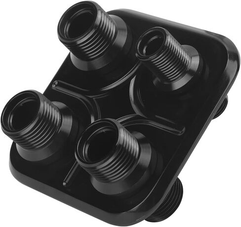 Universal AC Bulkhead Hose Fitting Replacement for Performance, Suitable for Classic, Hot Rod, Fit for Vehicles, 6061‑ Billet Aluminum Alloy (Black) in Saudi Arabia