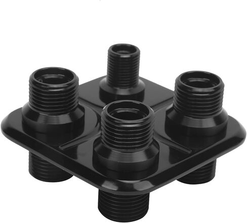 Universal AC Bulkhead Hose Fitting Replacement for Performance, Suitable for Classic, Hot Rod, Fit for Vehicles, 6061‑ Billet Aluminum Alloy (Black) in Saudi Arabia
