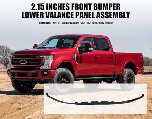 YLT AUTO 2.15 Inches Front Bumper Lower Valance Panel Assembly Compatible with 2023 2024 Ford F250 F350 Super Duty Tremor Replace PC3Z-17626-CA Valance Deflector Air Dam in Saudi Arabia