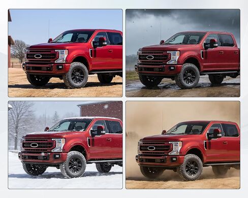 YLT AUTO 2.15 Inches Front Bumper Lower Valance Panel Assembly Compatible with 2023 2024 Ford F250 F350 Super Duty Tremor Replace PC3Z-17626-CA Valance Deflector Air Dam in Saudi Arabia