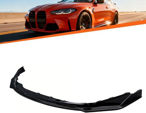 مصد الشفاه الأمامي باللون الأسود اللامع FIT 2021–2026 BMW G80 M3 & G82 M4 - الشفة السفلية الأمامية على شكل V - ترقية التصميم الخارجي in Saudi Arabia