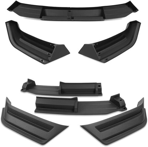 Front Bumper Lip fit for Compatible with Ford F-150 F150 Pickup Truck 2018-2020, Front Bumper Lip Spoiler Air Chin Body Kit Splitter, Unpainted Matt Black, 2019, STP-Style, ABS in Saudi Arabia