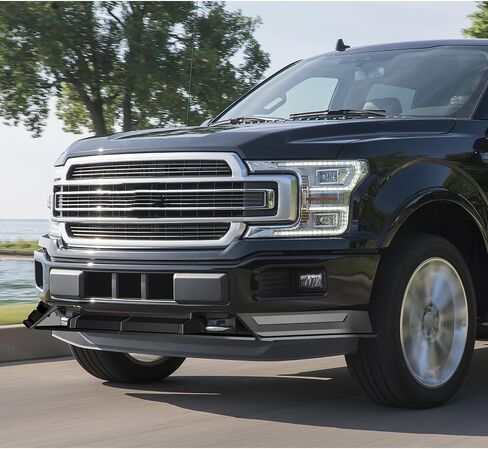 Front Bumper Lip fit for Compatible with Ford F-150 F150 Pickup Truck 2018-2020, Front Bumper Lip Spoiler Air Chin Body Kit Splitter, Unpainted Matt Black, 2019, STP-Style, ABS in Saudi Arabia