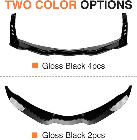 Front Bumper Lip Splitter Spoiler Compatible with 2015-2019 Chevy Corvette C7 Z06 Grand Sport,Car Body kit Accessories Front Lip Splitter (2pcs) in Saudi Arabia