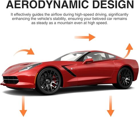 Front Bumper Lip Splitter Spoiler Compatible with 2015-2019 Chevy Corvette C7 Z06 Grand Sport,Car Body kit Accessories Front Lip Splitter (2pcs) in Saudi Arabia