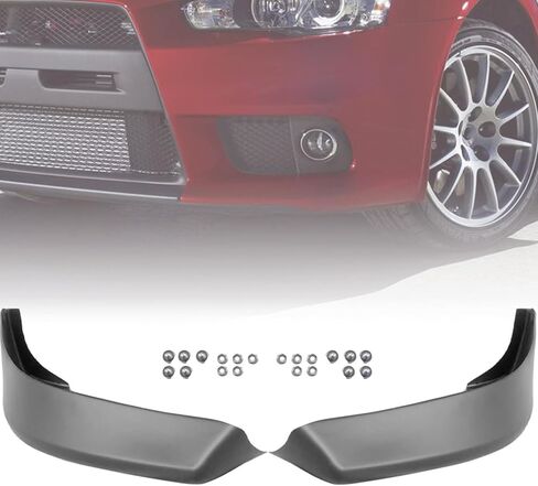 فاصل سبويلر للشفاه الأمامي متوافق مع ميتسوبيشي لانسر 2008-2015 طراز JDM، موزع ناشر هواء للسيارة من الجانب الأيسر والأيمن، واقي ذقن لسد الهواء in Kuwait