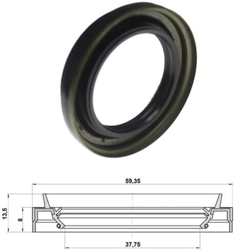 Left Gearbox Driveshaft Oil Seal 38342-8H500 Compatible With X Trail Primastar Interstar NV400 NV300 Qashqai II 1.6 2.3 2.0 2.5 D in Kuwait