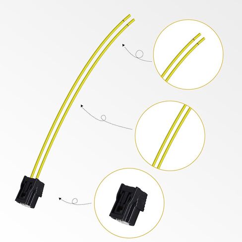 HiSport Coolant Temperature Sensor Connector Repair Harness 2PCS Compatible with Honda Accord Civic Acura 2006-2024 Temperature Sensor Connector Pigtail Replace 04320-SAA-A00 37870-RWC-A01 in Saudi Arabia