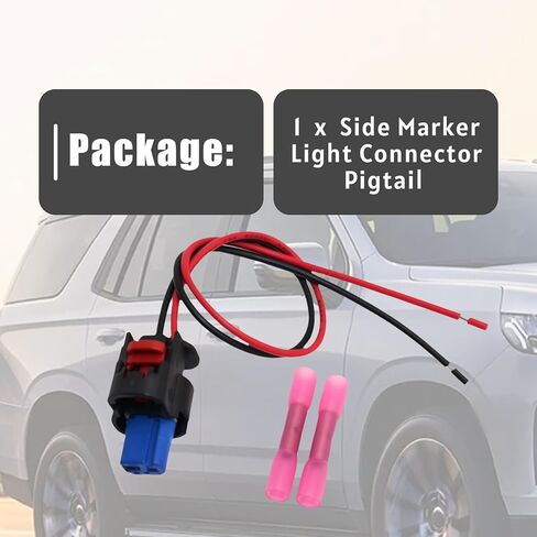 Pigtail Plug Wiring Harness Fit for Chevy Tahoe Trailblazer 2021-2022,2-Pin Side Marker Light Connector Pigtail, Replacement for 1-2203769 in Saudi Arabia