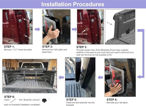 ملحقات سرير الشاحنة، موسع السرير مناسب لـ F150/F250، تندرا، رام، سيلفرادو، سييرا وتيتان in Kuwait