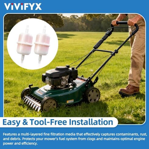 مجموعة فلاتر الوقود المكونة من 4 قطع تناسب جزازة Radies E-Series Quest Zero-Turn & 21 بوصة | يستبدل 139-0717، 120-4253، 133-1563، 127-9204، 135-8480 in Kuwait