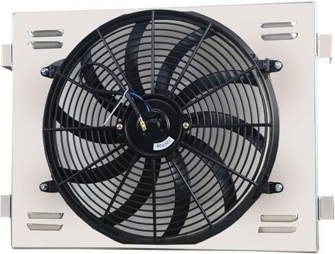 Aluminum Radiator Shroud Electric Fan For 1955-1957 Chevy Bel Air Nomad V8 Engine in Saudi Arabia
