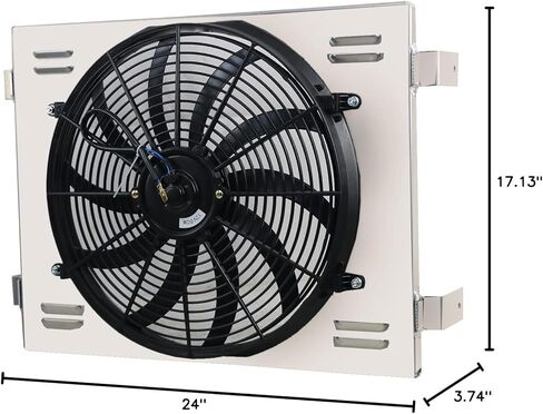 Aluminum Radiator Shroud Electric Fan For 1955-1957 Chevy Bel Air Nomad V8 Engine in Saudi Arabia
