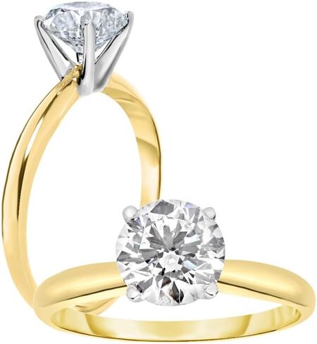 IGI Certified 1 Carat Lab Grown Diamond Solitaire Engagement Ring 14K Yellow Gold or White Gold (F-G Color, VS2-SI1 Clarity) in Saudi Arabia